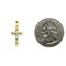 14K Two Tone Gold INRI Hollow Crucifix Pendant Charm Jewerly 24mm x 12mm